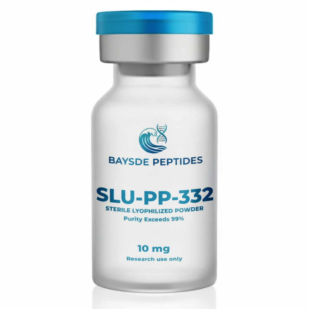 Vial labeled 'SLU-PP-332' from Northline Labs on a white background